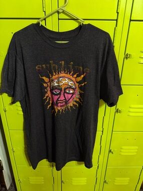 Sublime Tee Black with Sun Face Print